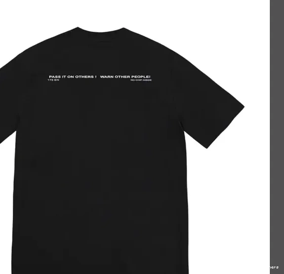 sleeved Short Warning L XL Tee M Black White 22FW Warning Logo and S Banner T-shirt 0517